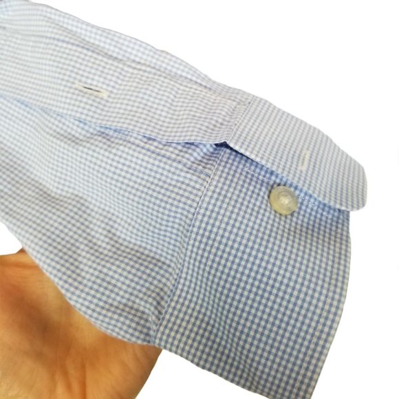 Vineyard Vines Mens L Blue Gingham Checkered Long - Picture 4 of 7